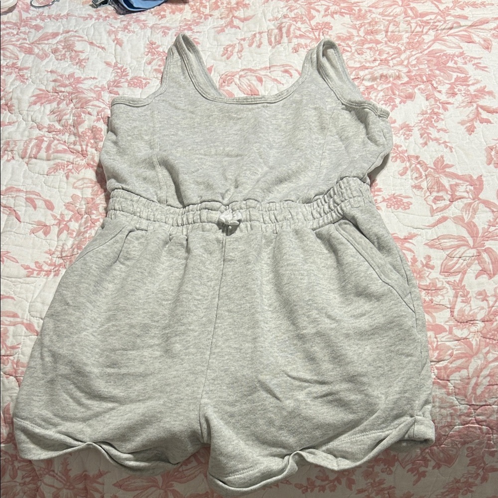 Abercrombie Kids Heather Gray Sleeveless Romper
